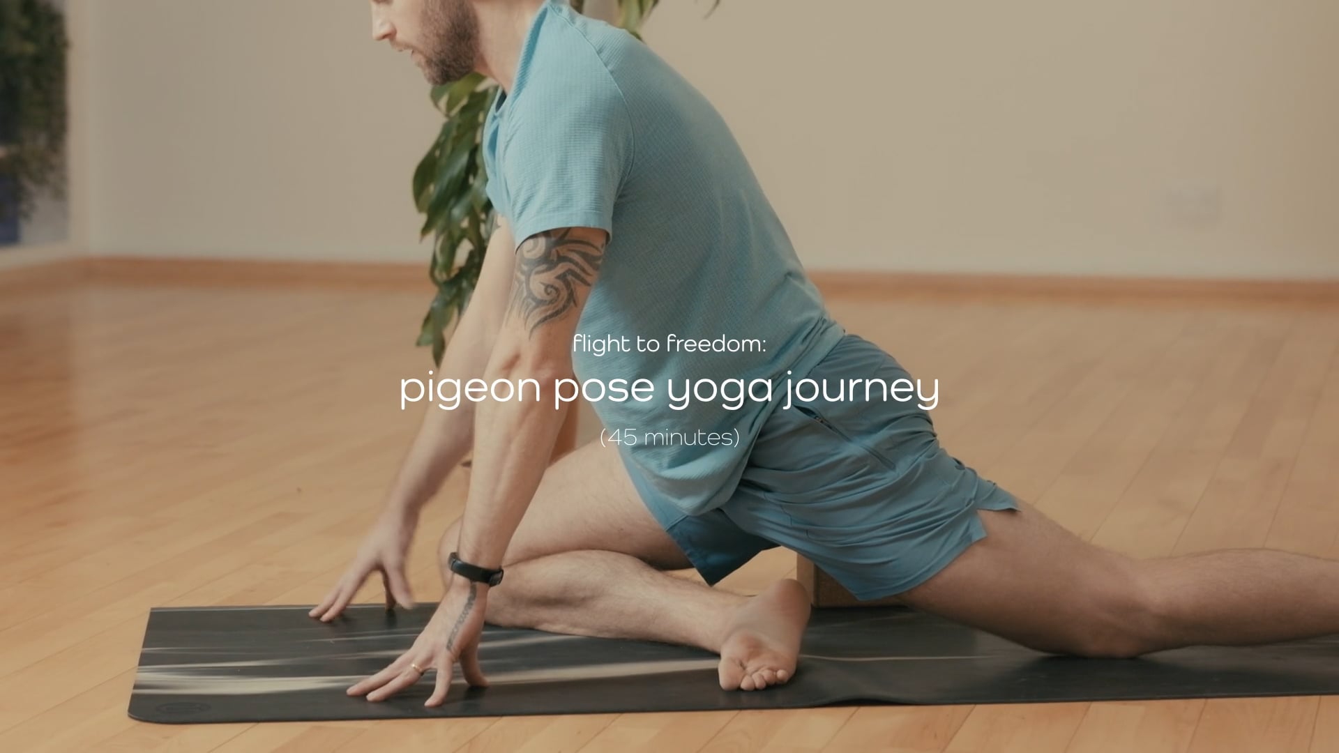 Flight to Freedom: Pigeon Pose Yoga Journey – 45 mins